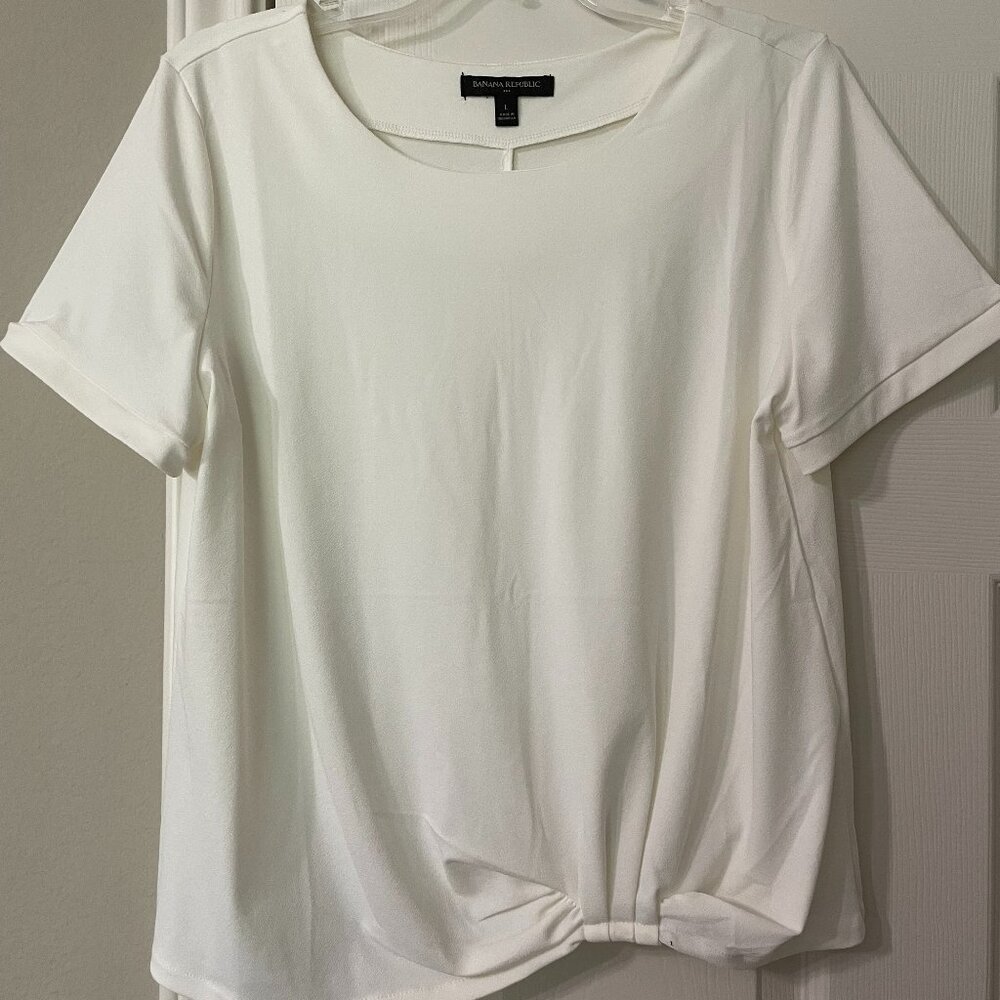 Banana Republic, Cream Top, Size L